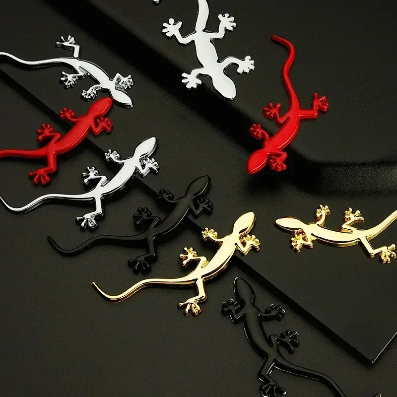 3D Metal Gecko Lizard Rear Trunk Body Emblem Badge Sticker Decals For Audi Quattro A3 A4 A5 A6 Q3 Q5 Q7 Car Styling Accessories