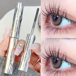 New Small Steel Tube Mascara 3D Silk Fiber Non Smudging Eyelash Primer Natural Black Long-lasting Eyelash Extension Cosmetics