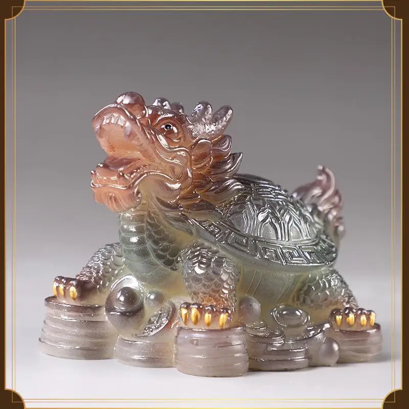 

Декоративная фигурка-трансформер из смолы в виде драконьей черепахи, привлекающая богатство, для чайного сервиза, с изменяющимся цветом, креативная, персонализированная, высококачественная...