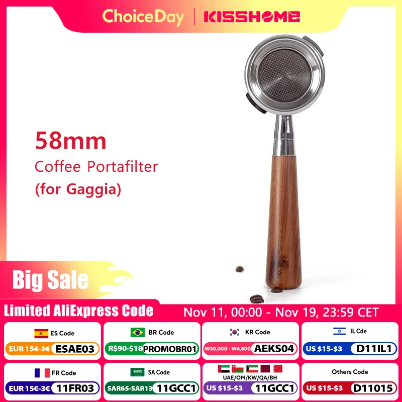 

Coffee Bottomless Portafilter Naked 58MM For GAGGIA Classic Replacement Barista Espresso Maker Cafe Machines Accessories