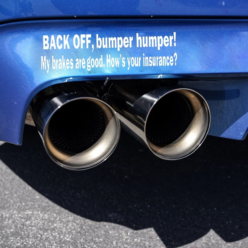BACK OFF BUMPER HUMPER Tailgate Funny Car Truck Window Vinyl Decal Sticker Decorative Car Accessories Decals view 2
