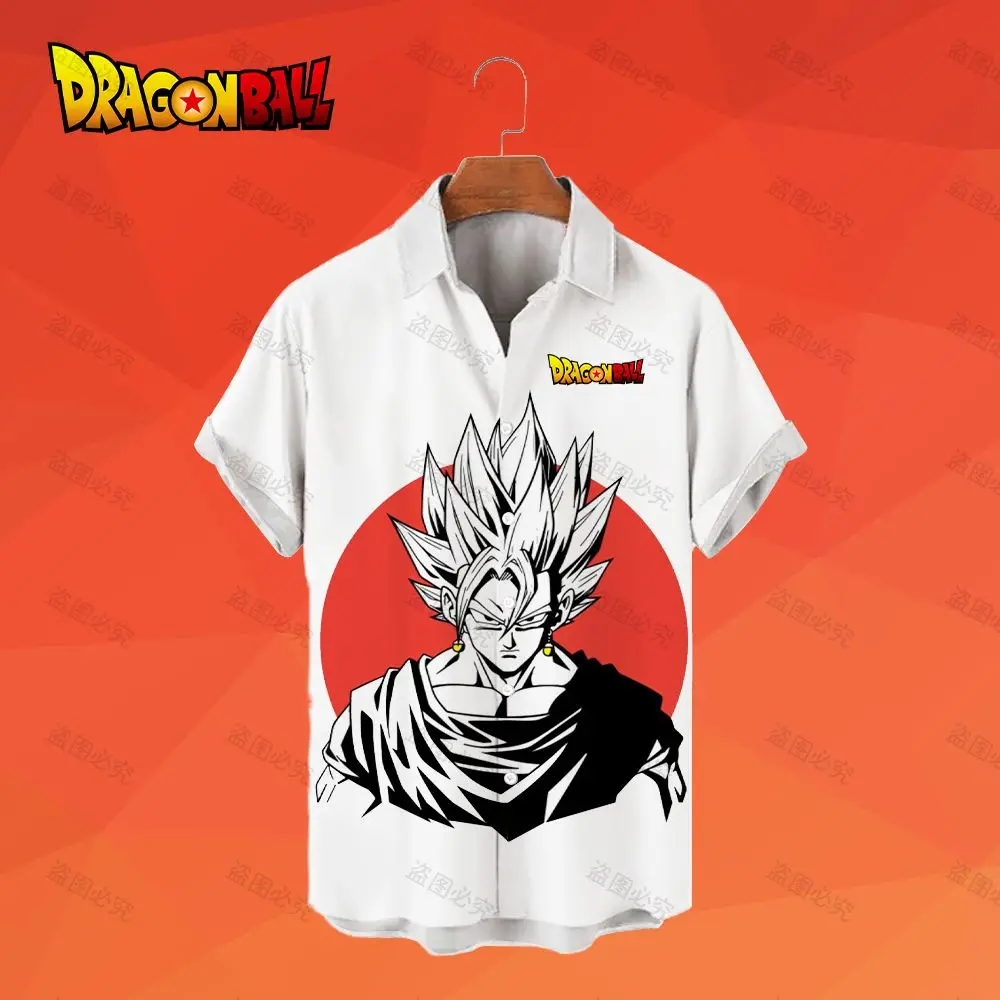 Dragon Ball Z Vegeta Men's Shirts High Quality Luxury Men's Shirt Y2k Oversized Summer 2023 Short Sleeve 5XL Streetwear Fashion