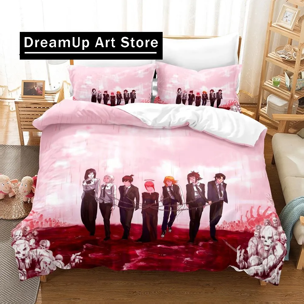 2025 Makima Bedding Set Single Twin Full Queen King Size Bed Set Aldult Kid Bedroom Duvetcover Sets 3D Print Anime Bed Sheet Set