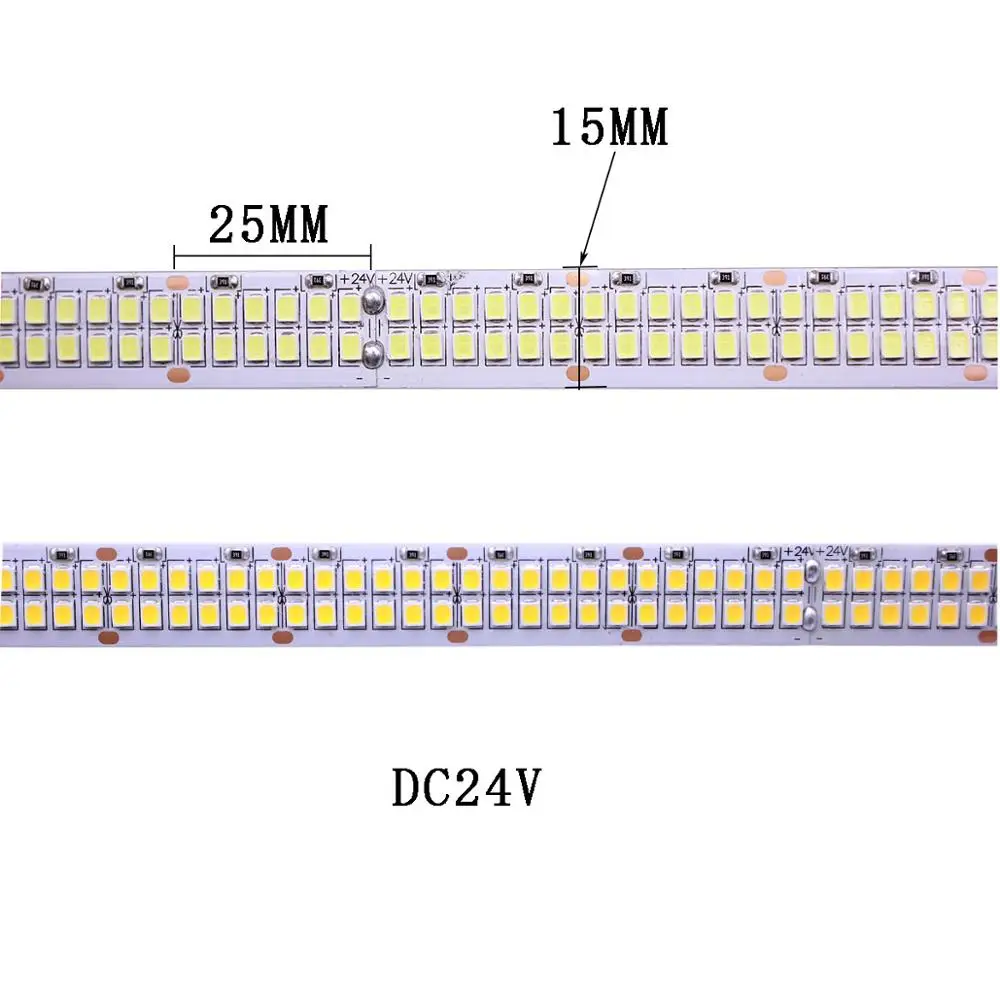 Imagem -04 - Fita de Fita Led Flexível 2835 Smd 2835 240leds m 5m 300 600 1200 Leds Dc12v Alta Brilhante Branco Quente Branco Frio