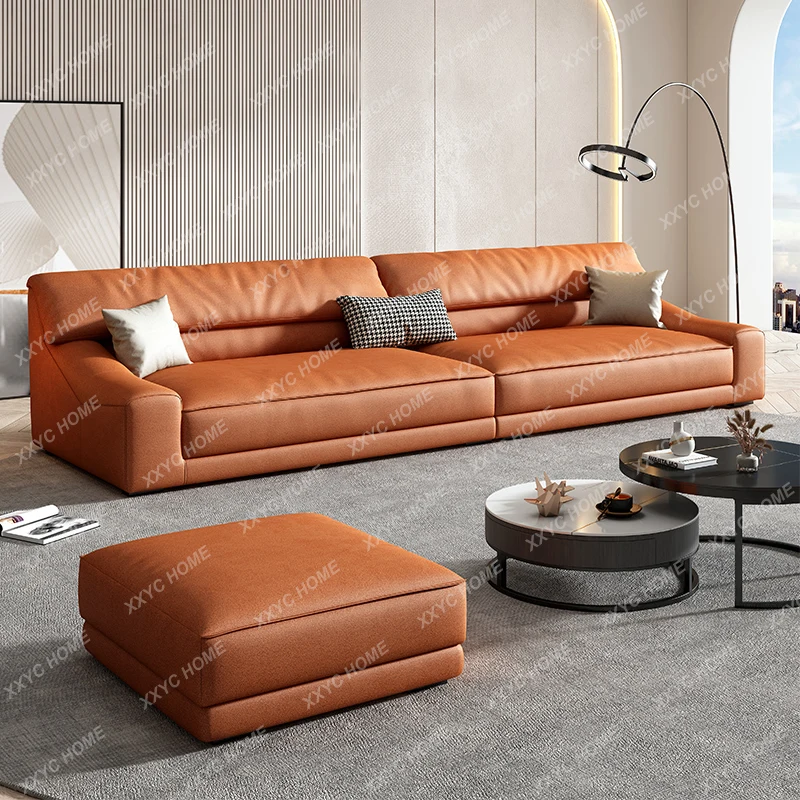 Simple Modern Nordic Entry Lux Style High-End Disposable Nano Faux Leather Large and Small Apartment Type Living Room