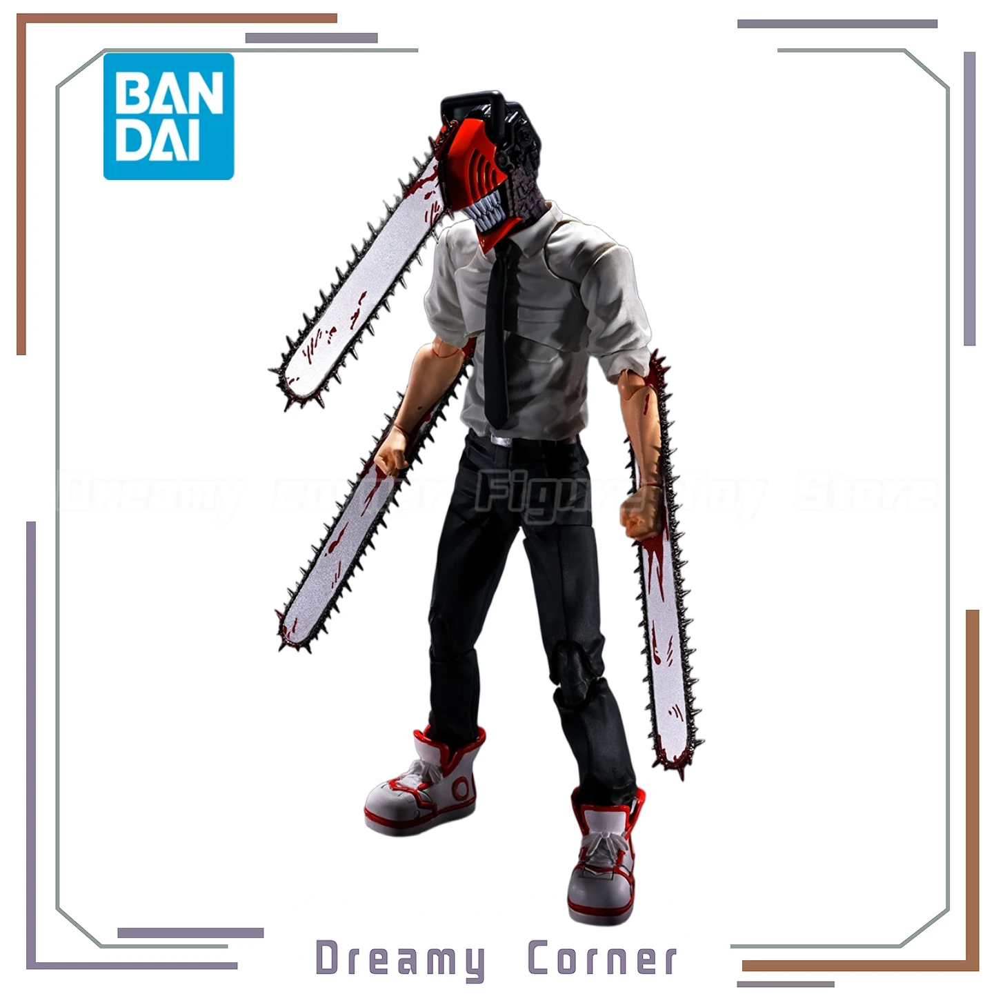 

【В наличии】Оригинальная фигурка BANDAI SPIRITS S.H.Figuarts CHAINSAW MAN Denji, коллекция моделей, орнамент
