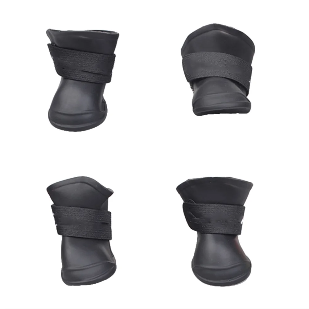 

Pet Rain Boots for Dogs Puppies Candy Color Waterproof Flexible PVC Material Easy to Put on Size L Black Pet Rain Boot
