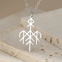 Dawapara Wardruna Symbol Necklace Elder Futhark Nordic Vikings Runes Pendant Protection Amulet Stainless Steel Jewelry