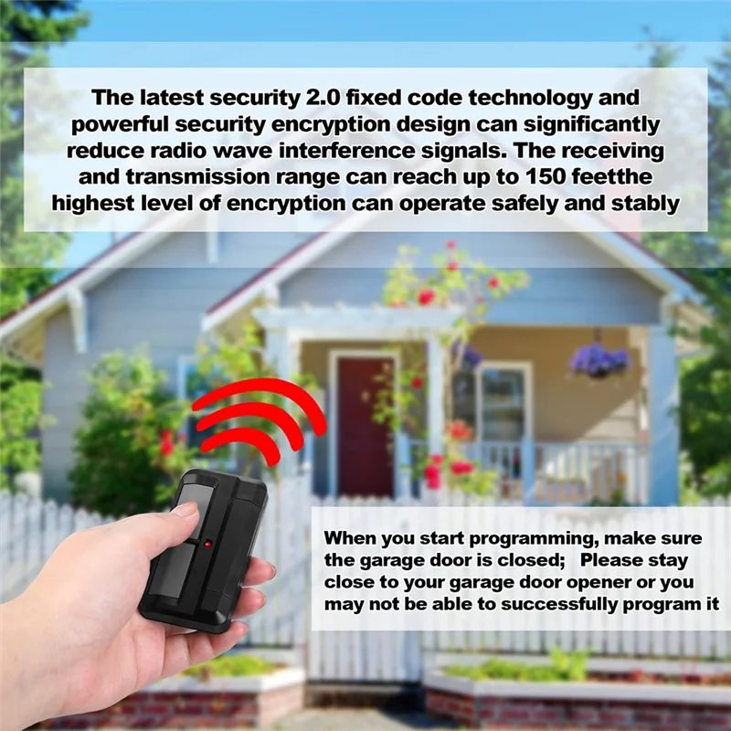 

SUNRI-Garage Door Remote 892LT Garage Door Opener Remote Two-Button + 2.0 Learning Remote 2Pack