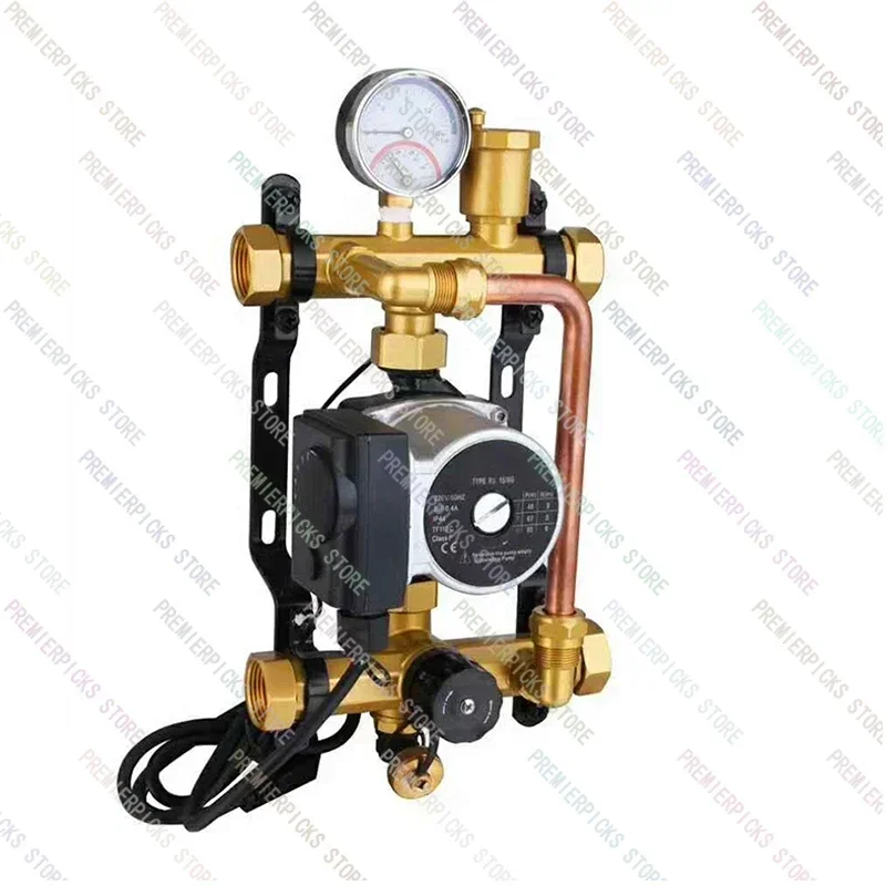 Mixing system temperature control center cold and hot water circulation pump floor heating  divider mixing valve