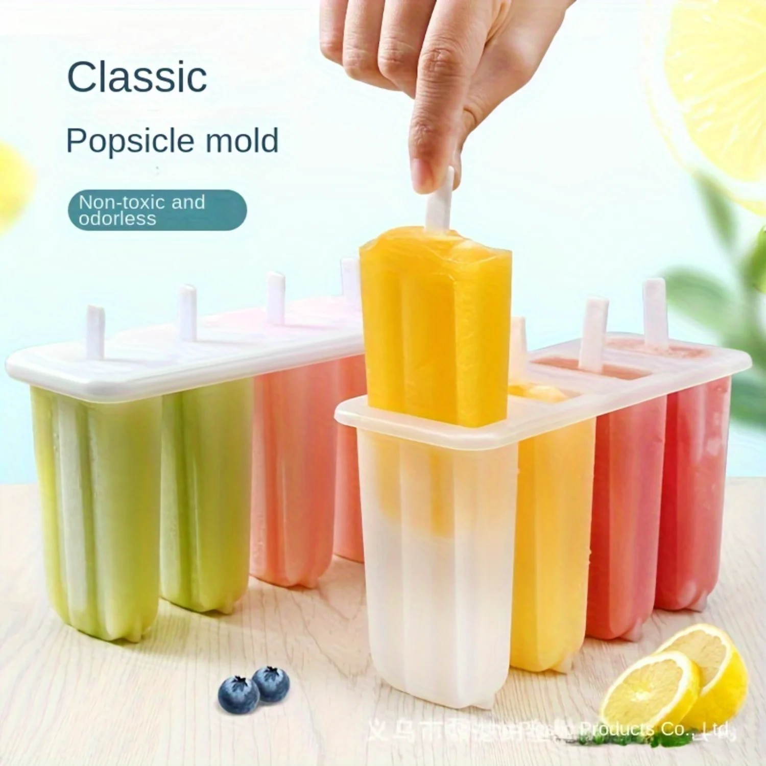 1Pc, Popsicle Mold, 4 Cavity  Ice Cream Mold DIY Homemade Popsicle Mold Children'S Creative Ice Cream Popsicle Box, Summer Kitch