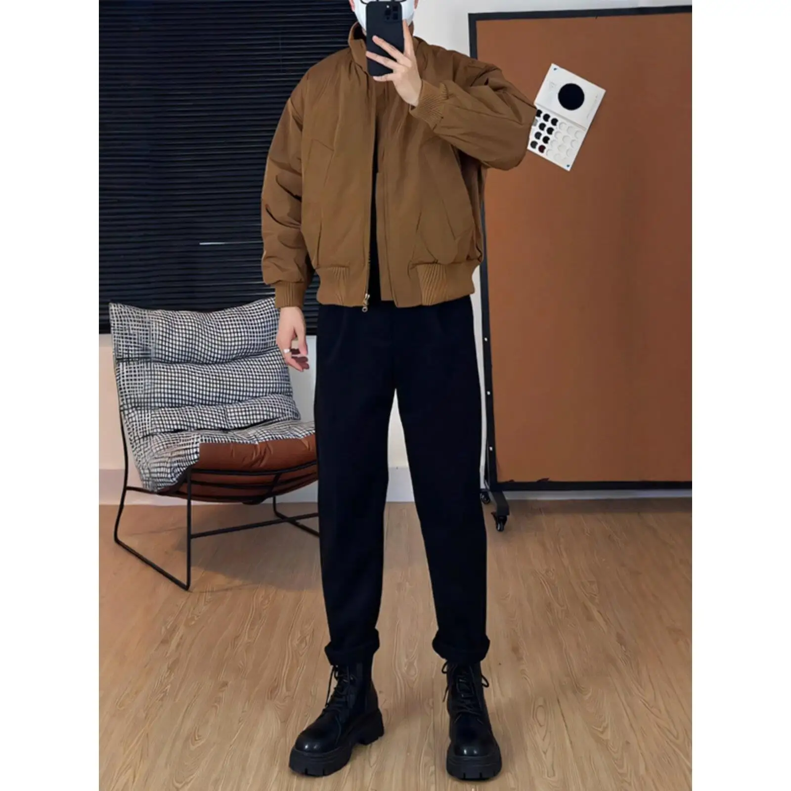 

Мужские бархатные брюки с зауженными штанинами для осени и зимы, высококачественные, облегающие, деловые, повседневные, универсальные, нейтральные