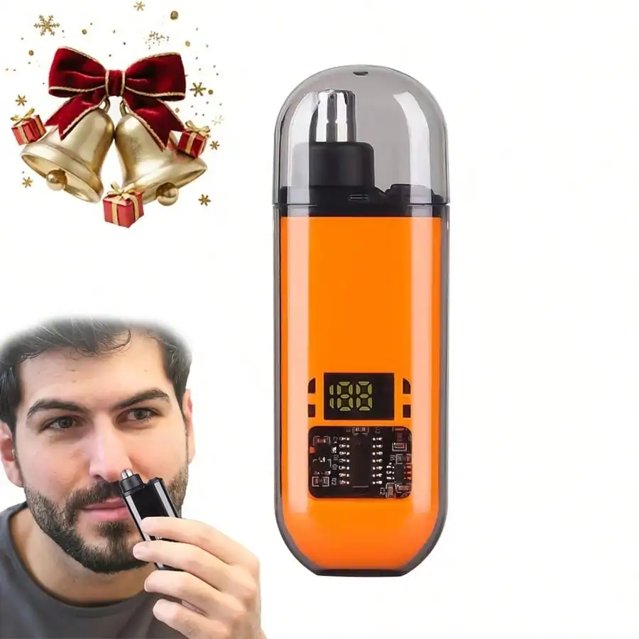 Mini Electric Nose and Ear Hair Trimmer, USB Charging, with Digital Display Screen.Beauty Tools, Perfect Holiday Gifts