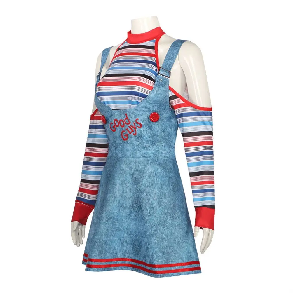 Chuy – Costume de Cosplay de poupée d'horreur, Costume de spectacle d'halloween, vêtements traditionnels pour femmes, Costume de scène, Design Bal