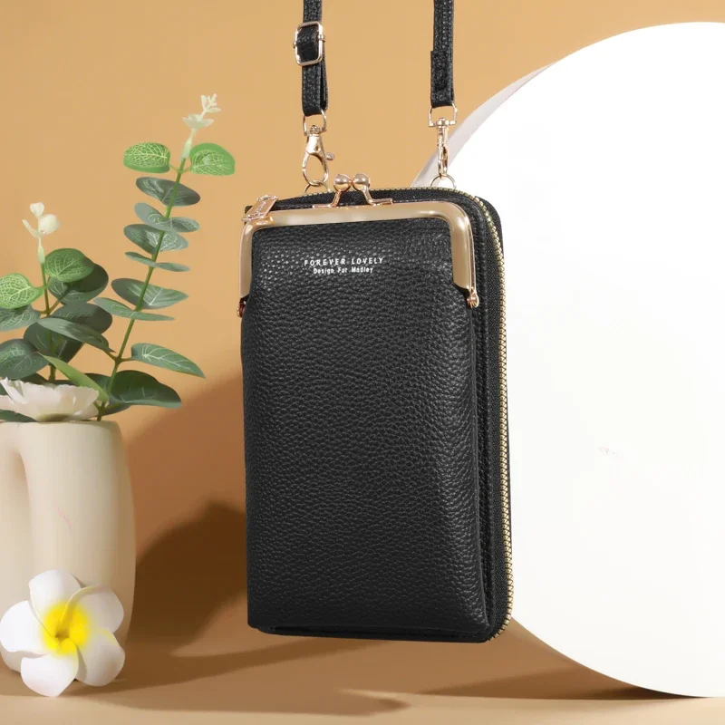 Bolso cruzado pequeño para mujer, Mini bolso de hombro de cuero mate, bolso de mano para teléfono