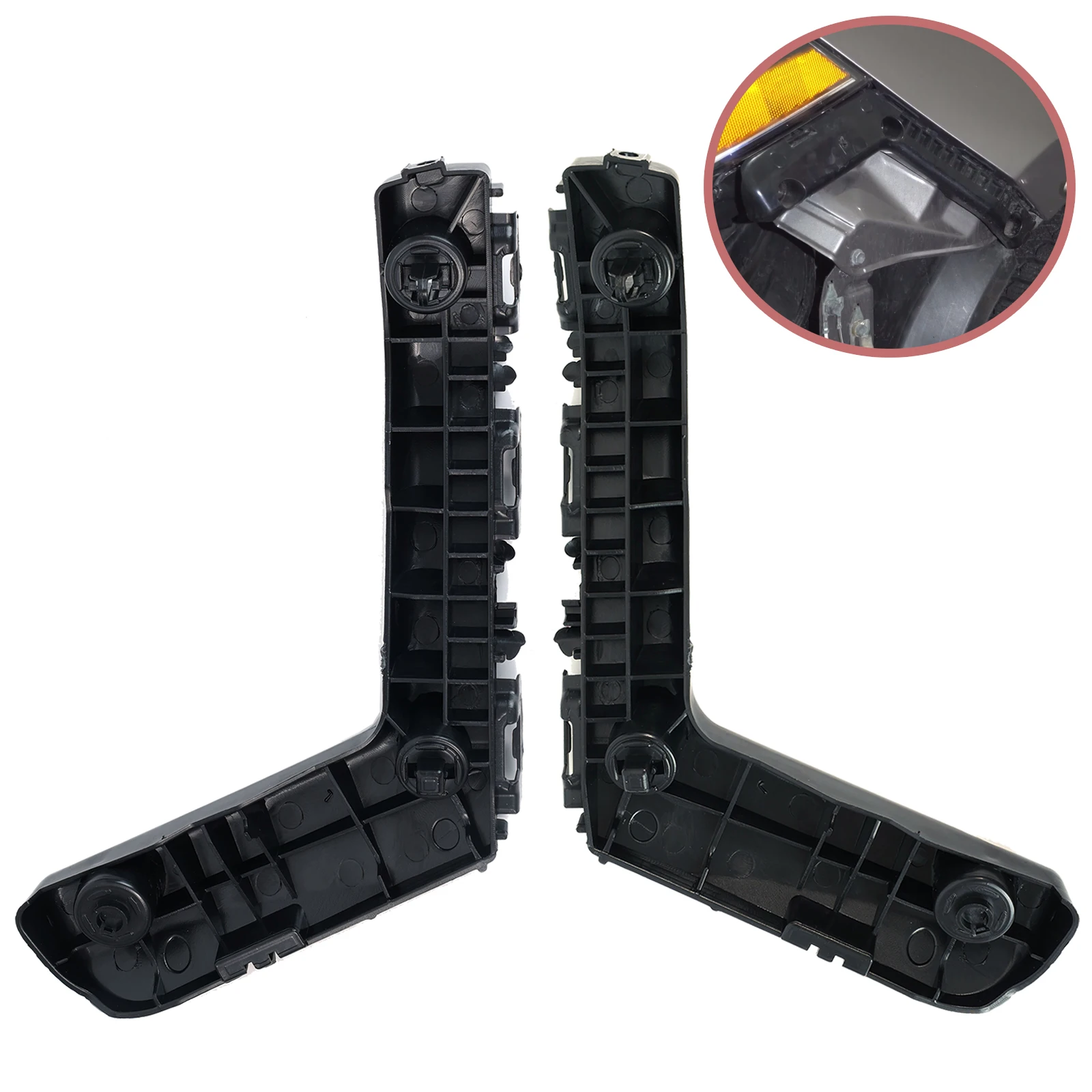 Pair Front Left Right Bumper Guide Mount Bracket Grille Retainer For Toyota Corolla 2014 2015 2016 5211502240 5211602240