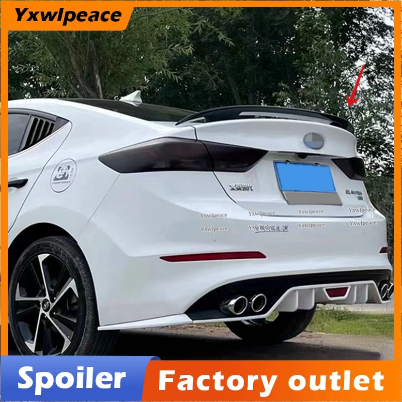 

For Hyundai Elantra Spoiler 2016 2017 2018 High Quality ABS Plastic Unpainted Color Rear Trunk Lip Spoiler Car Styling