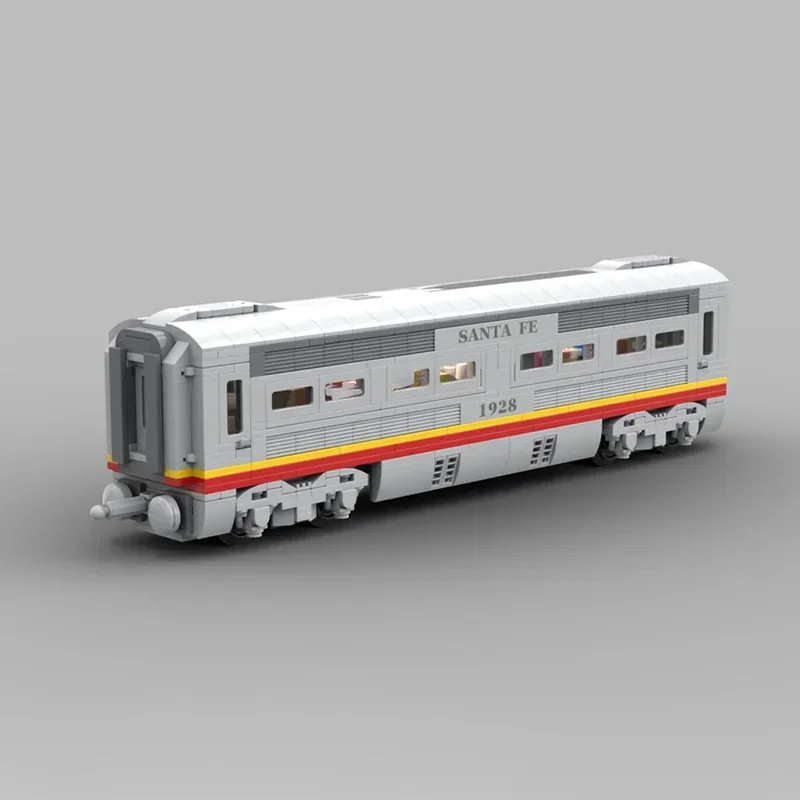 Moc Building 8-brede rijtuigen Spoorwegtrein Model Bakstenen Technologie Modulaire blokken Geschenken Kerstspeelgoed DIY-sets Montage