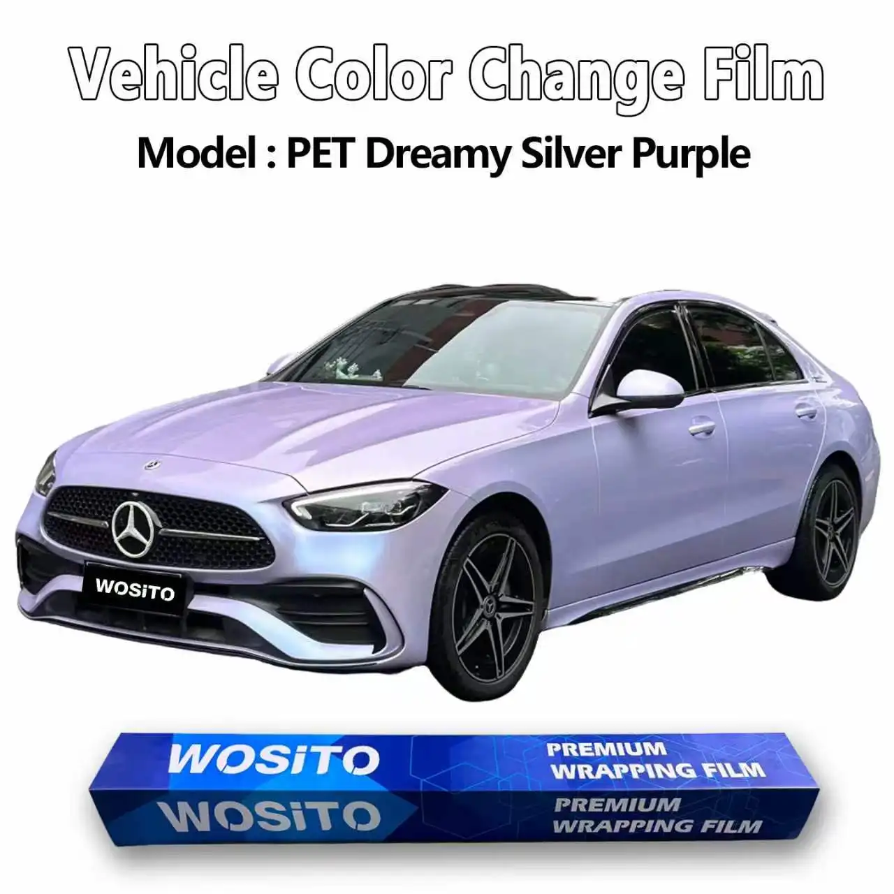 PET Mystic Purple Dream Silver Car Wrap Vinyl Roll Full Body Color Change Film Automotive Styling Scratch Resistant Bubble Free
