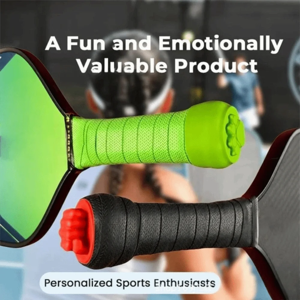 New Universal Pickleball Paddle End Caps Reusable Soft Touch Paddle Tap Caps Fun Gesture Design Paddle End Plugs