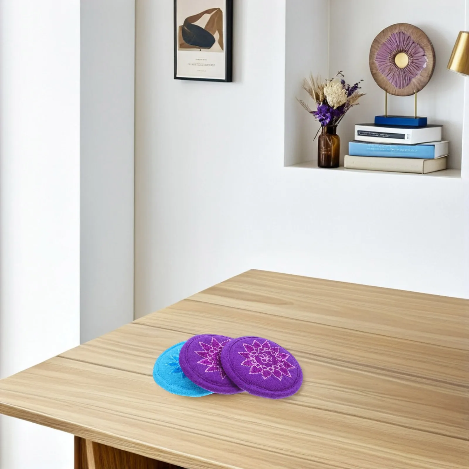 

3Pcs Embroidered Tibetan Singing Bowl Cushion Meditation Sound Bowl Pad Buddhist Prayer Mat Accessories Buddhist Supplies