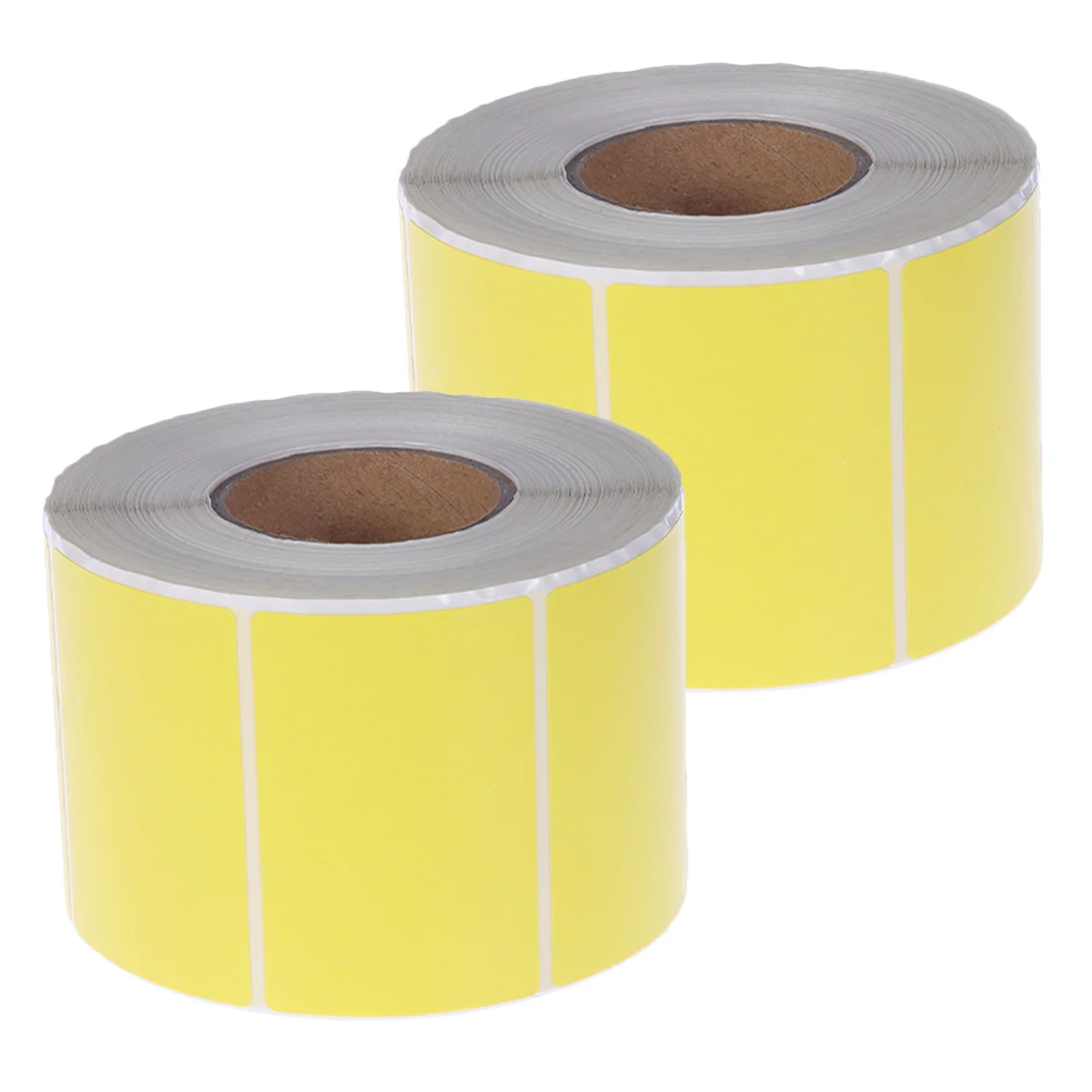 

2 Rolls Thermal Paper Labels Shipping Printer Sticky Stickers Round Colored Self Adhesive Self-adhesive Office