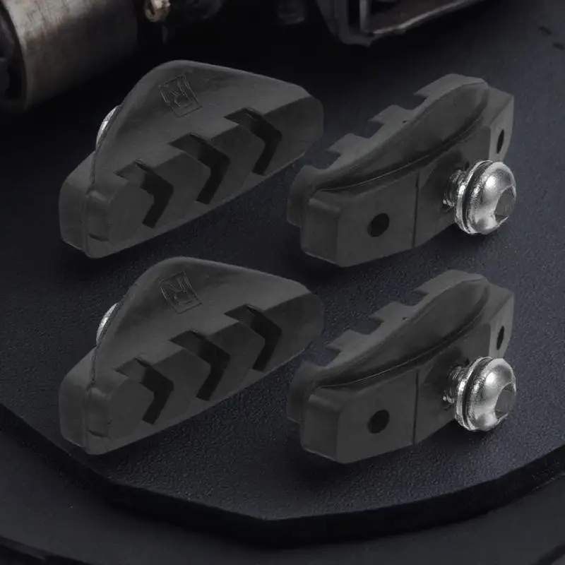 

2Pairs Road Bike Brake Pads C-Brake Shoes Rubber with Mud Groove Non-Damaging Rim Long-Lasting Performance Brake Pads