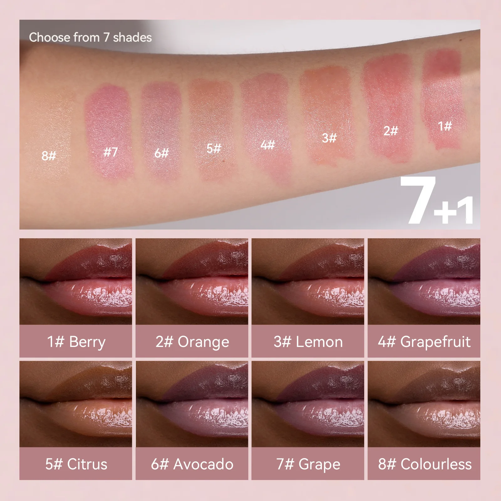 Color Changing Lipstick Discoloration Tinted Lip Balm Set Glossy Moisturizier Hydrated Natural Light Lip Plumping Lips Cosmetics S3688c59167034d29abae7f3aa295e005Y