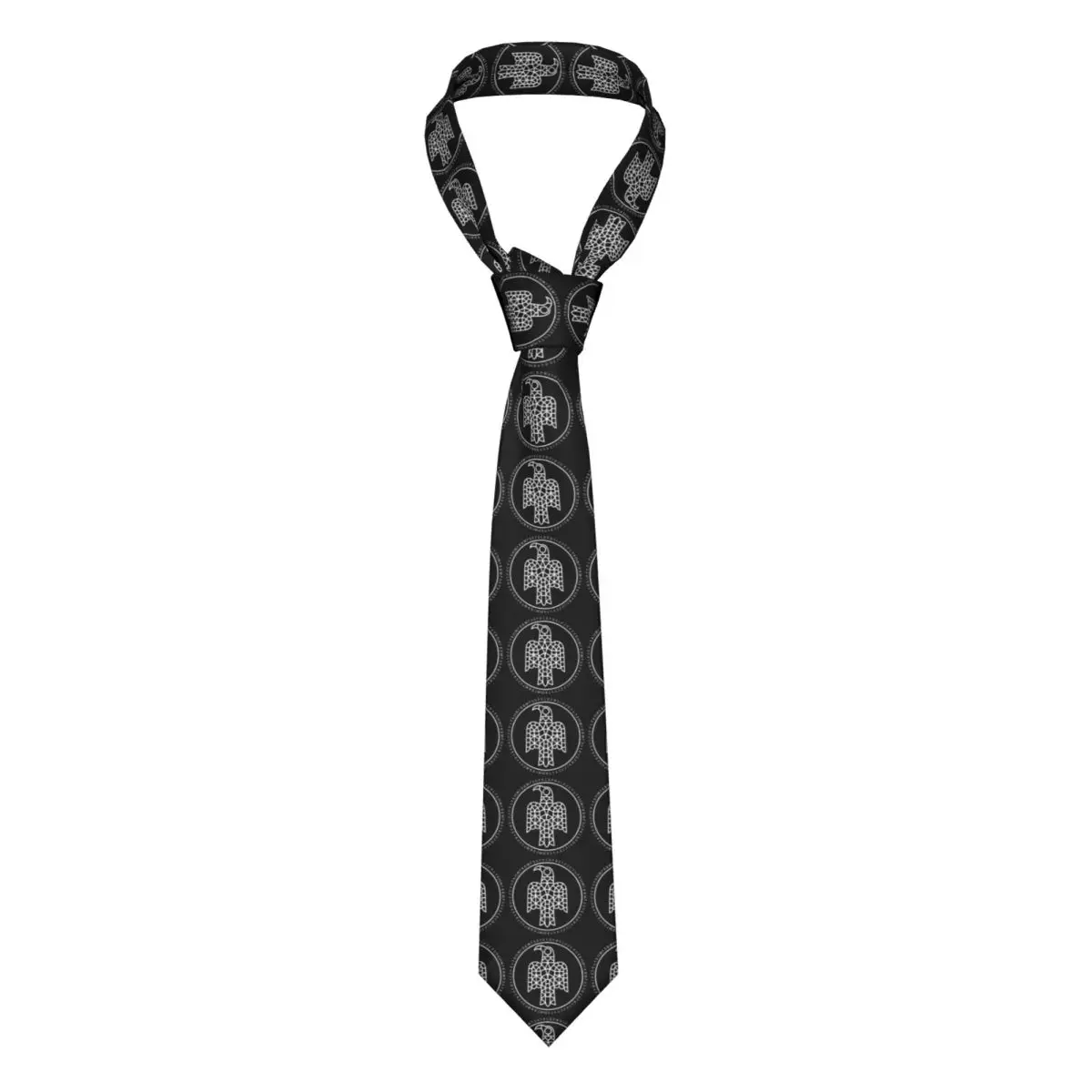 Mens Tie Classic Skinny Scandinavian Raven Neckties Narrow Collar Slim Casual Tie Accessories Gift