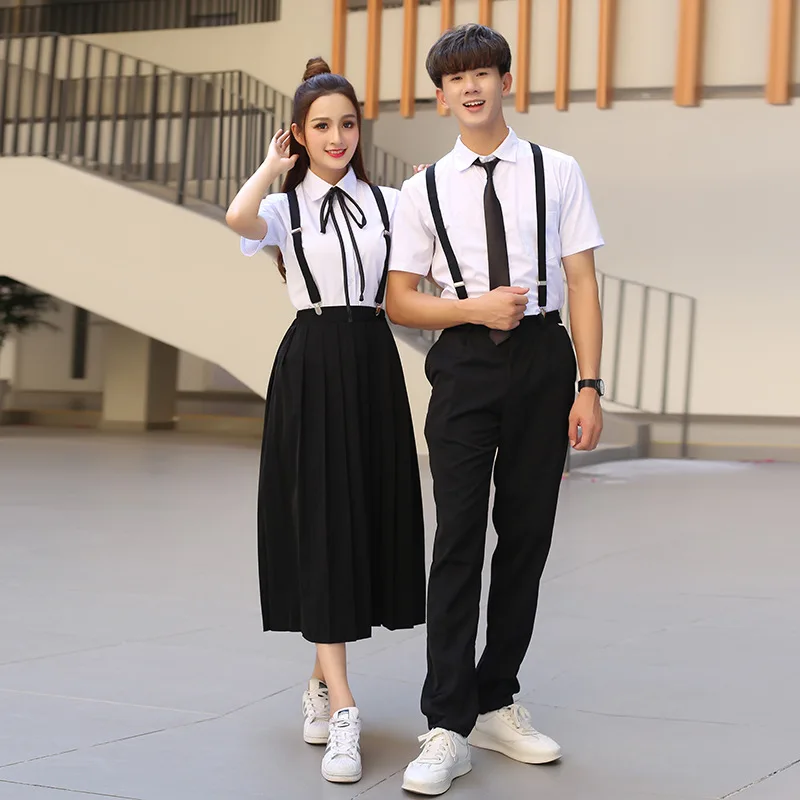 

school uniform college style high school graduation season performance large chorus boys' and girls' class uniform shirts