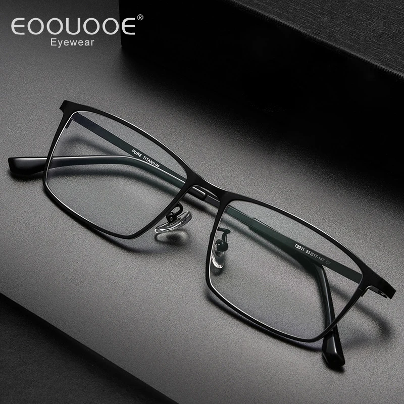 

Integrated Molding Design Men Pure Titanium Glasses Frame Myopia Hyperopia Progressive Prescription High Quality Men's Optical