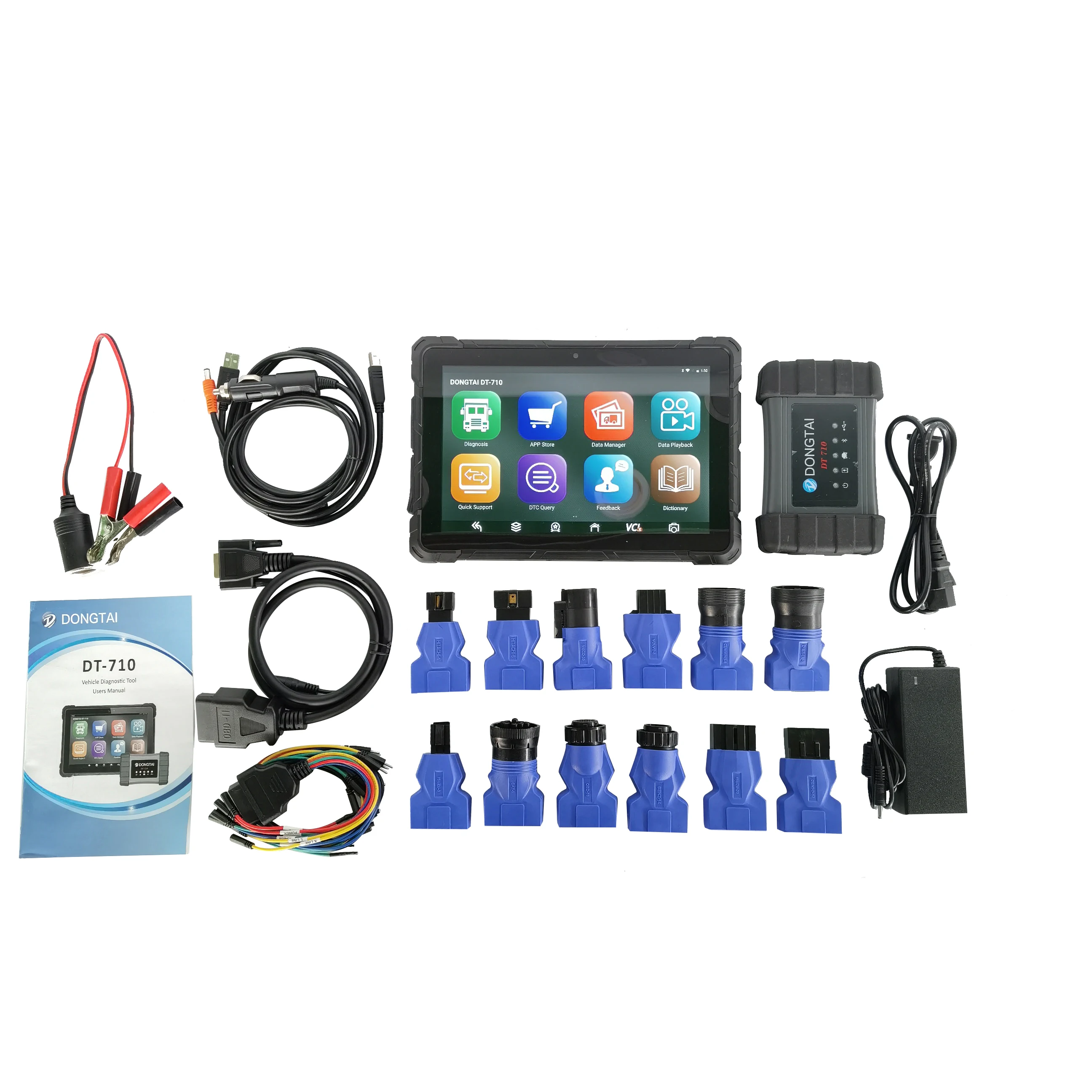 DT-710 heavy duty truck 12v 24v petrol and car diagnostic scan