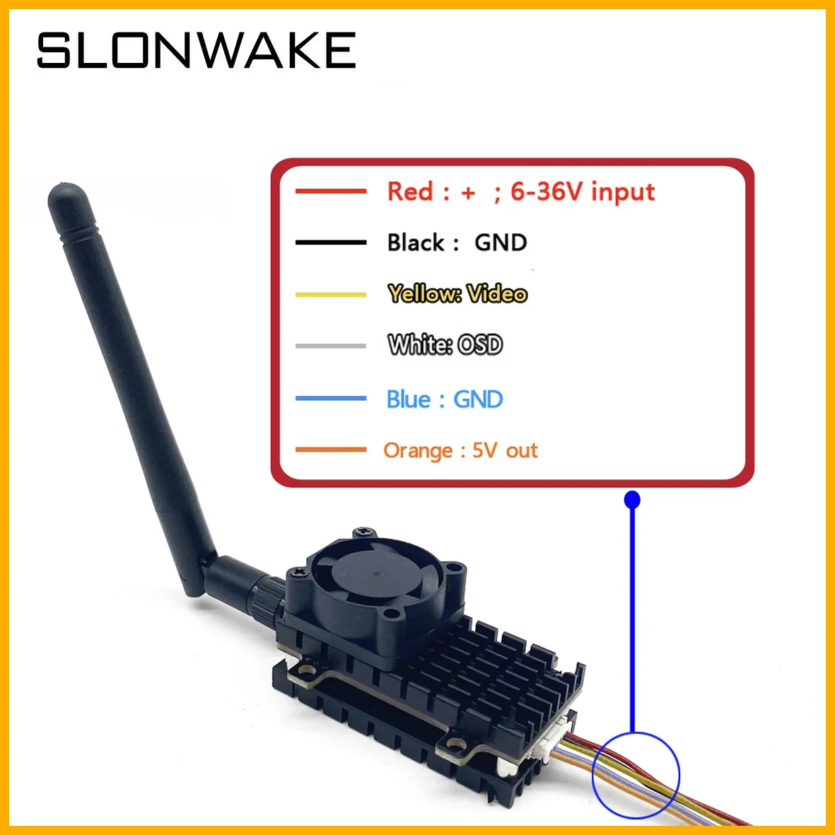 Transmisor de vídeo inalámbrico VTX, dispositivo de largo alcance de más de 20km, 5,8G, 48 canales, 2W, 2000mW, micrófono incorporado para Dron de ala fija FPV