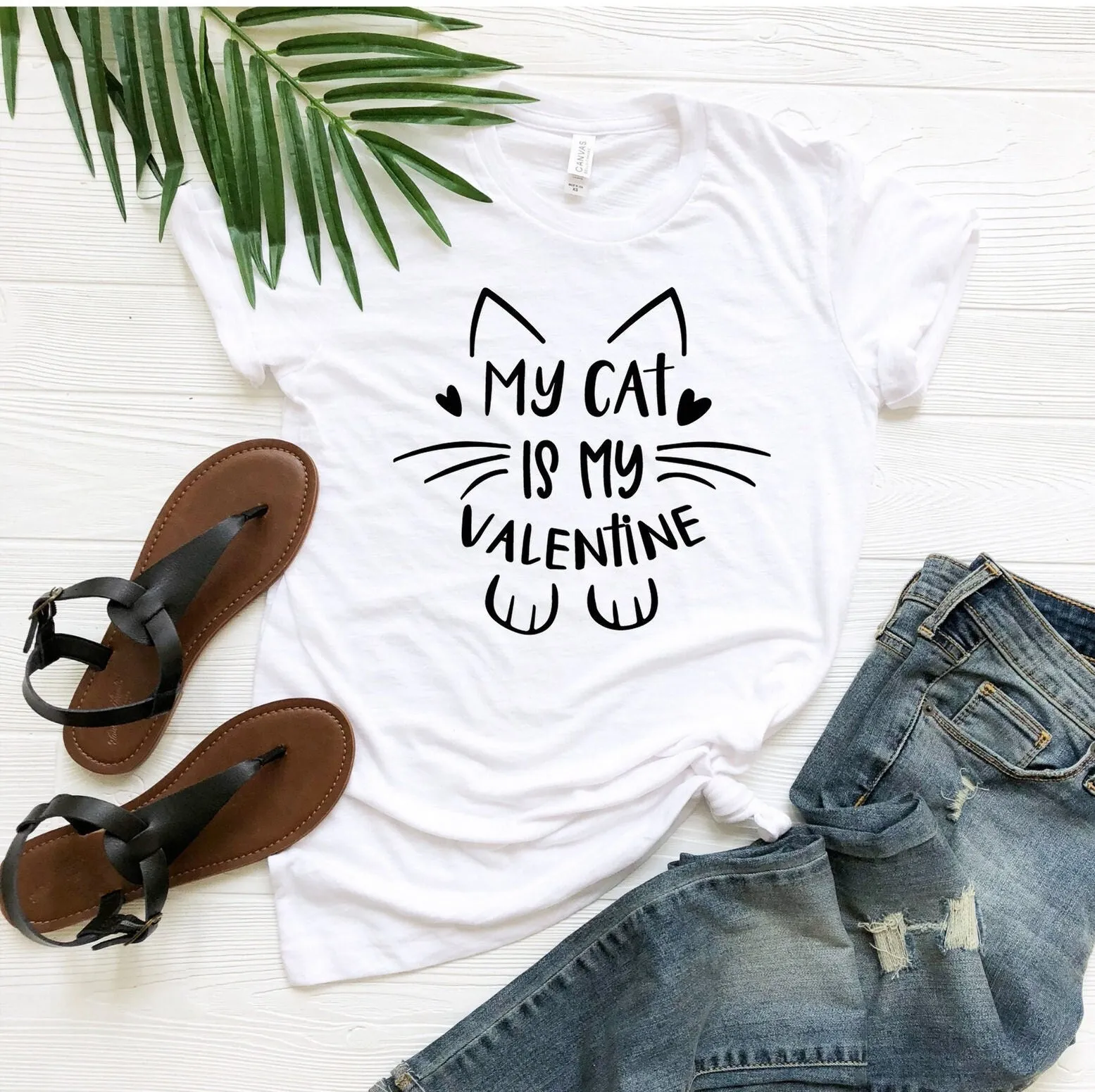 My Cat Is Valentine T Shirt Valentines Day For Lover Mom Mama