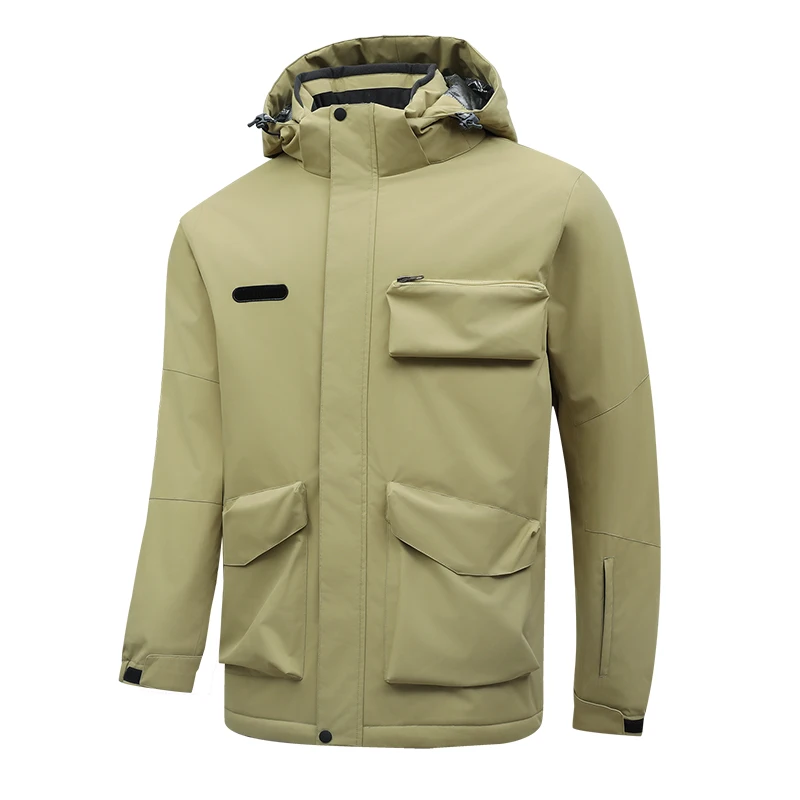 

Мужская зимняя парка-ветровка плюс толстая теплая ветрозащитная куртка-анорак с капюшоном - мужские пальто для холодной погоды