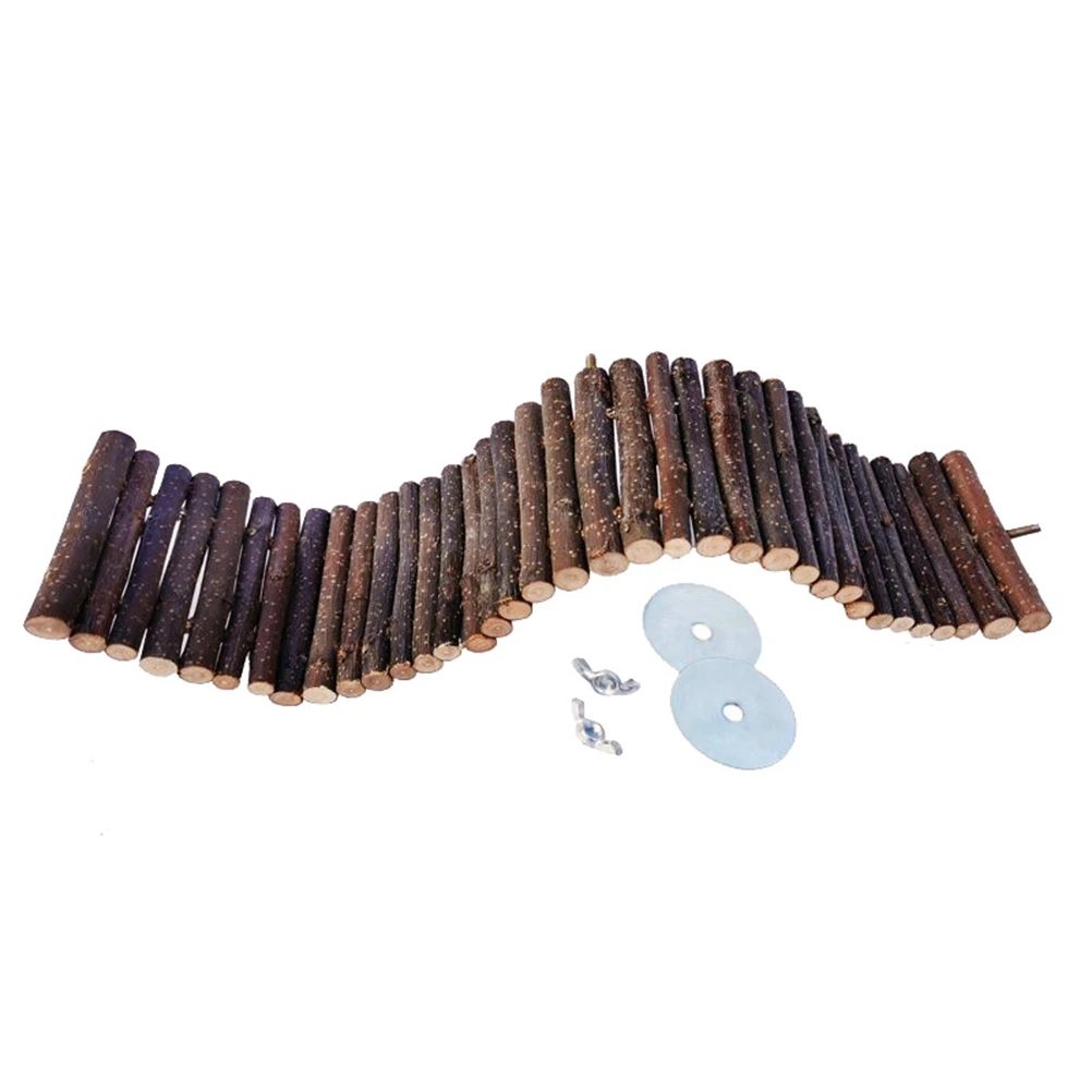 

40 X8cm Squirrel Suspension Bridge Small Pet Supplies Wooden Climbing Ladder Chewing Toy Hamster Toys