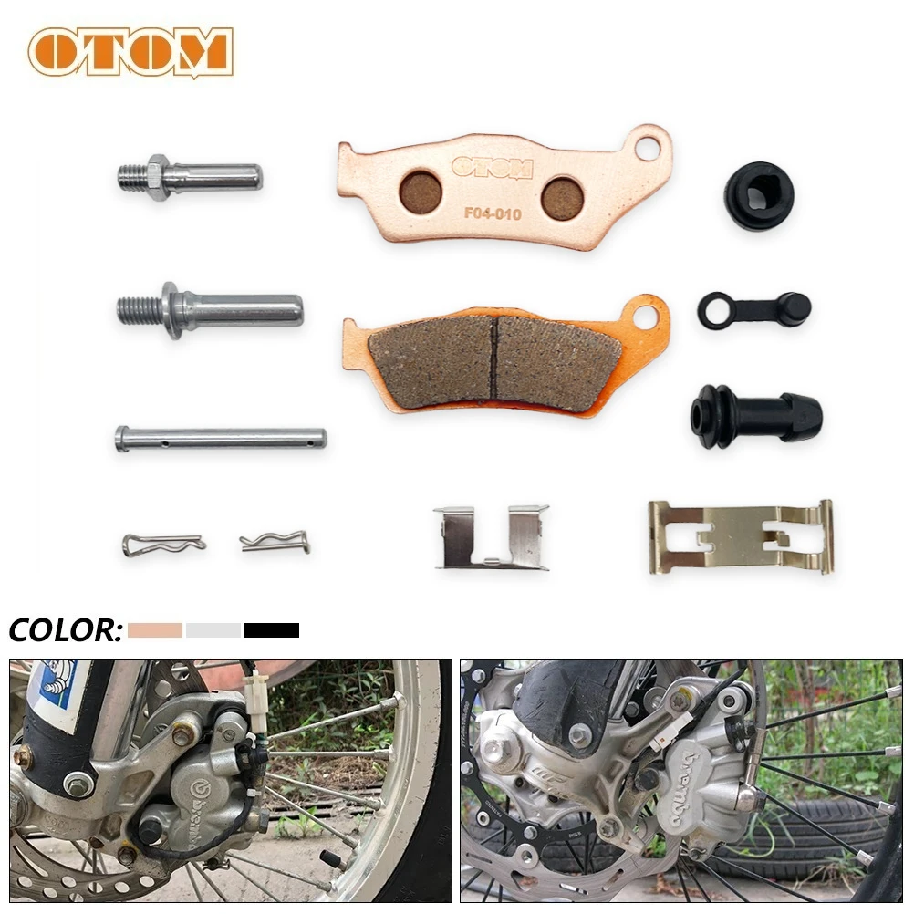Kit de reparo de pinça de bomba de freio dianteiro de motocicleta, pastilhas de freio, folha de mola, folha de isolamento térmico, pino do eixo, manga de borracha para ktm te