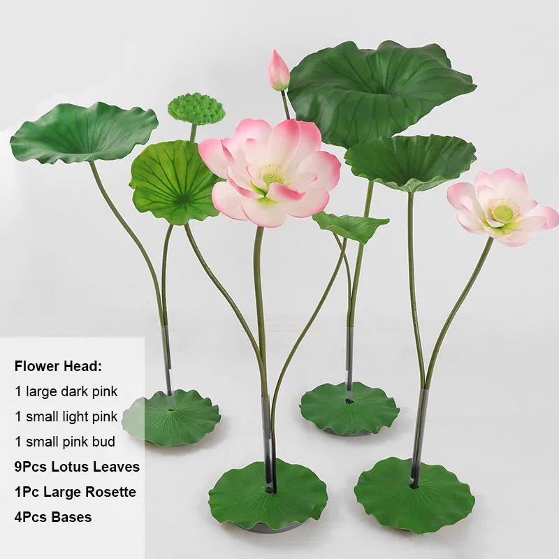 Simulation Lotus Leaf Artificial Flowers Shooting Props Pond Water Surface Pastoral Decorative DIY Garden Decoration Home Decor