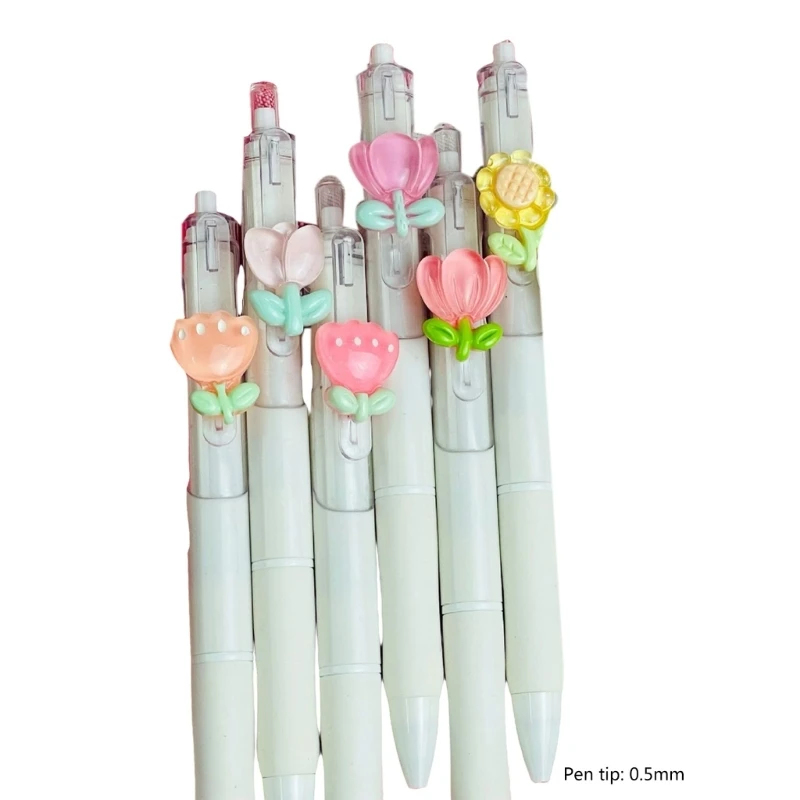 6Pcs Retractable Gel Pen Gel Pen 0.5mm Tip, Smooth to Write Refillable Gel Pen