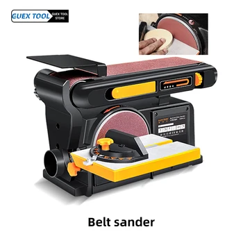 Belt Sander Disc Sander 4x6 inch Disc Bench Sander Combination Adjustable Table Belt Sander Sanding Machine for Wood Fine Grinding