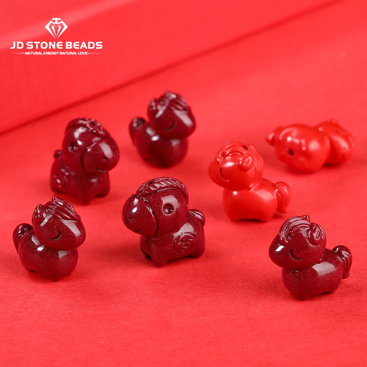 

1 Pc Purple Golden Cinnabar Carved Small Horse Shape Pendant Charms With Hole For Jewelry Making Diy Necklace Bracelet Accessory