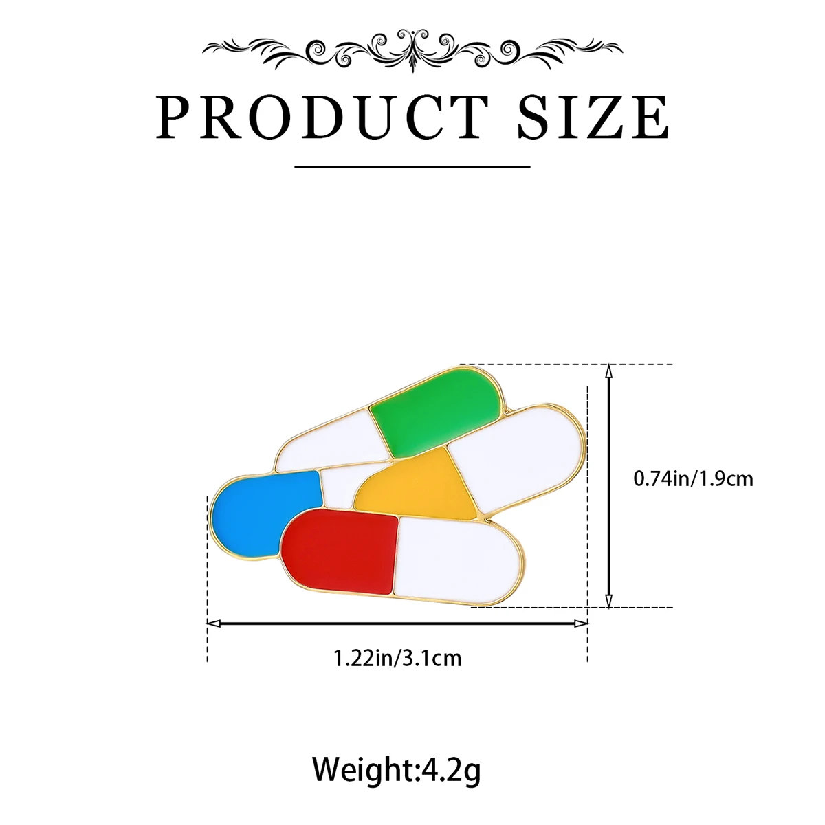 Catuni Colorful Medical Pharmacy Enamel Brooch Pin Medicine Coat Lapel Lanyard Bag Badge Accessories Gift for Pharmacist Student
