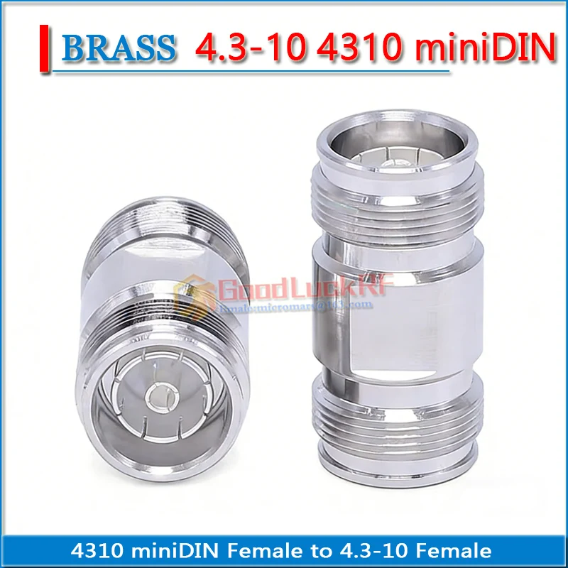 

Dual miniDIN mini DIN RRU 4.3-10 Female to miniDIN 4.3-10 Female Plug Socket Straight Brass Coaxial 4310 RF Connector Adapters