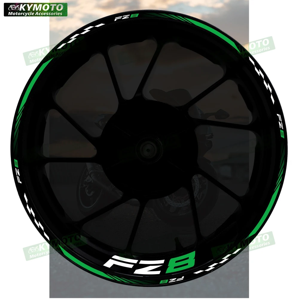 

Аксессуары для мотоциклов FZ8 FZ 8, 17-дюймовые наклейки на передние и задние колеса, обтекатель, ступица, светоотражающие диски, полосатые наклейки, украшение