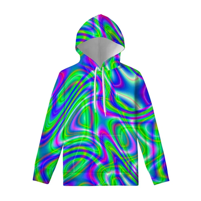 

Fashion New 3D Trippy Patterns Printed Hoodies Colorful Psychedelic Styles Graphic Hooded Hoody Women Sweatshirts Mens Clothing