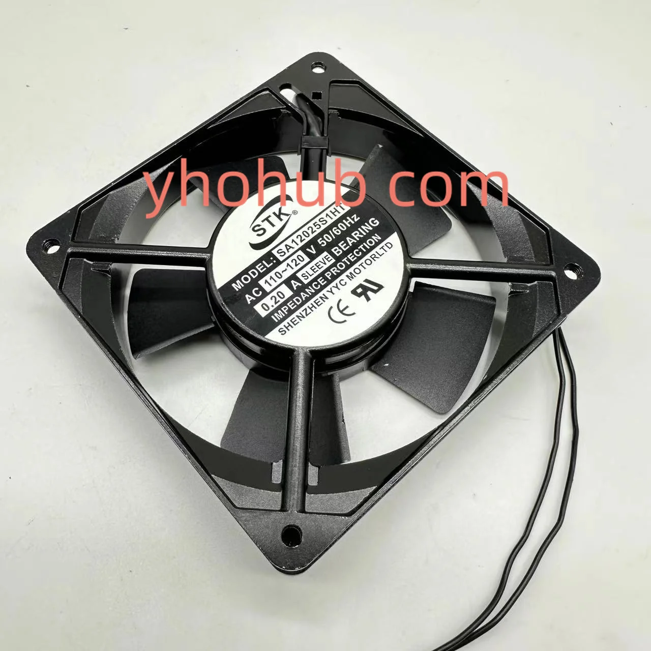 STK SA12025S1HT AC 110/120V 0.20A 120x120x25mm 2-Wire Server Cooling Fan