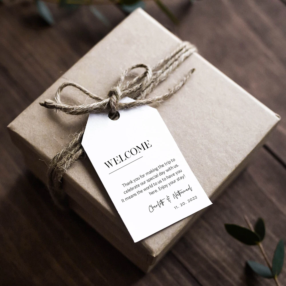 Personalised 100pcs Thank you Tags for Wedding Guests Party Shower Welcome Gift Tags Decor Favor Candy Boxes Cupcake Paper Tags