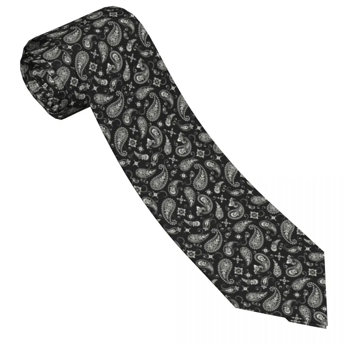 Paisley Bandana Print Tie Fashion Style Design Neck Ties Cool Fashion Collar Tie Male Cosplay Party Necktie Accessories