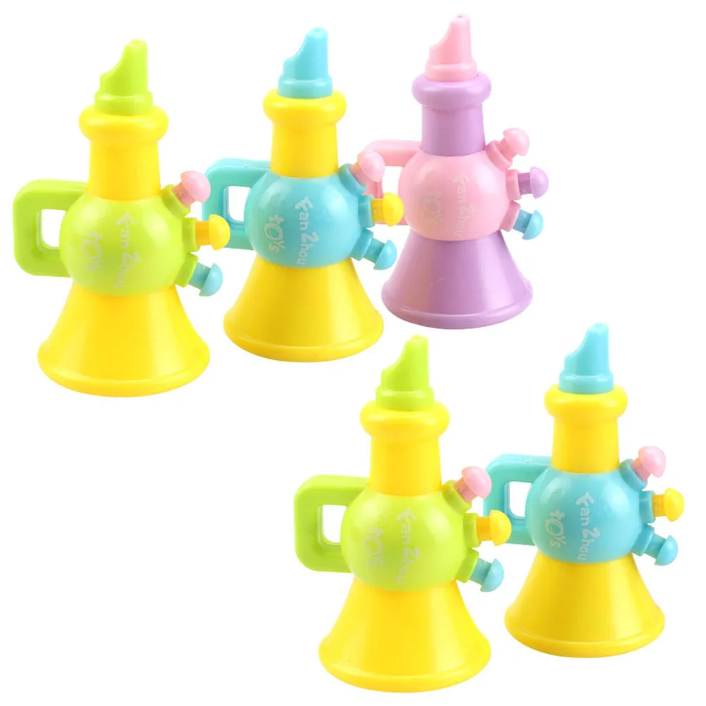 

5Pcs Cartoon Horn Playthings Durable Safe Kids Toddlers Gift Cheerful Festive Atmosphere Random Color Trumpet Toys