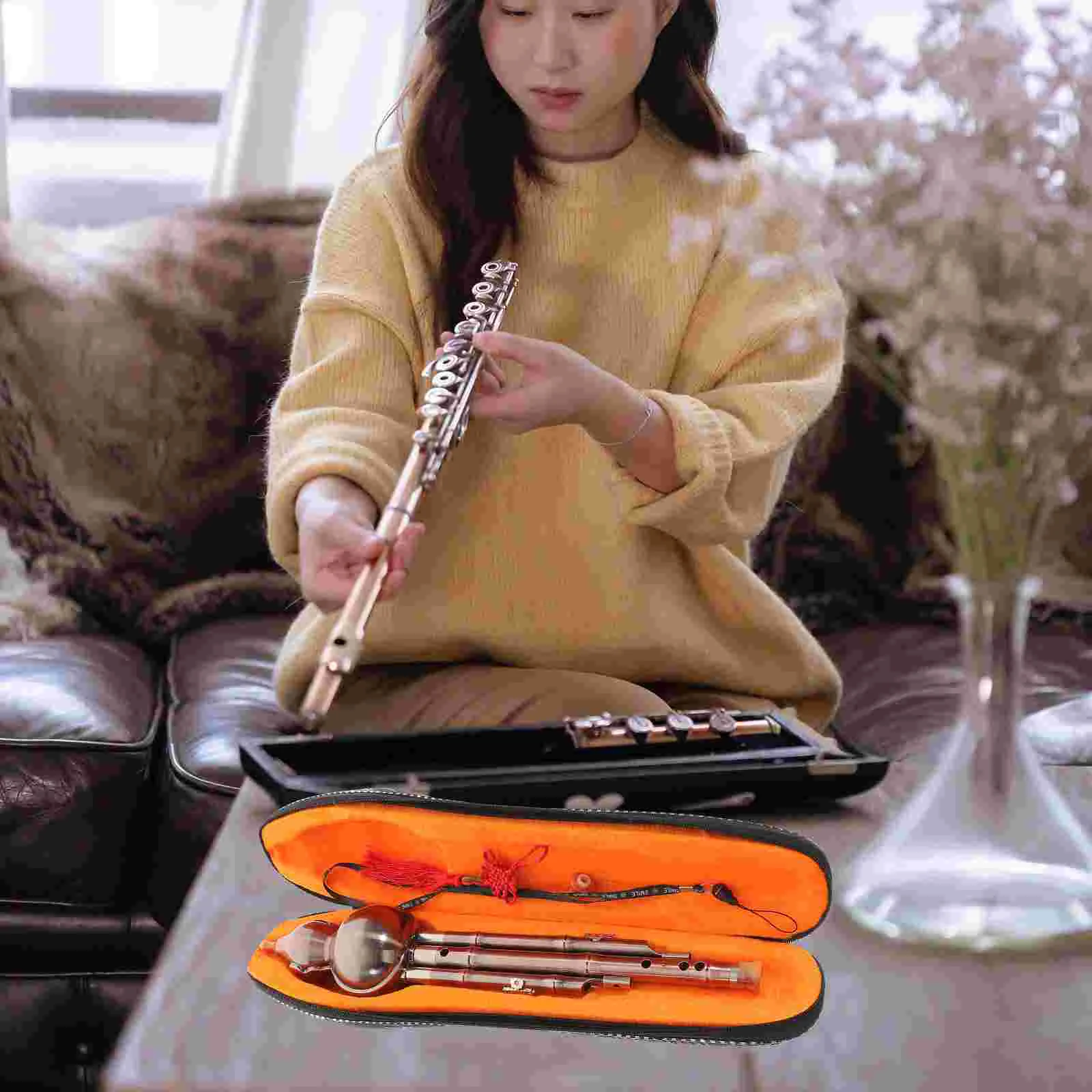 Instruments Three Tone Gourd Silk Chinese Ethnic Musical Classical Clarinet Cucurbit Flute